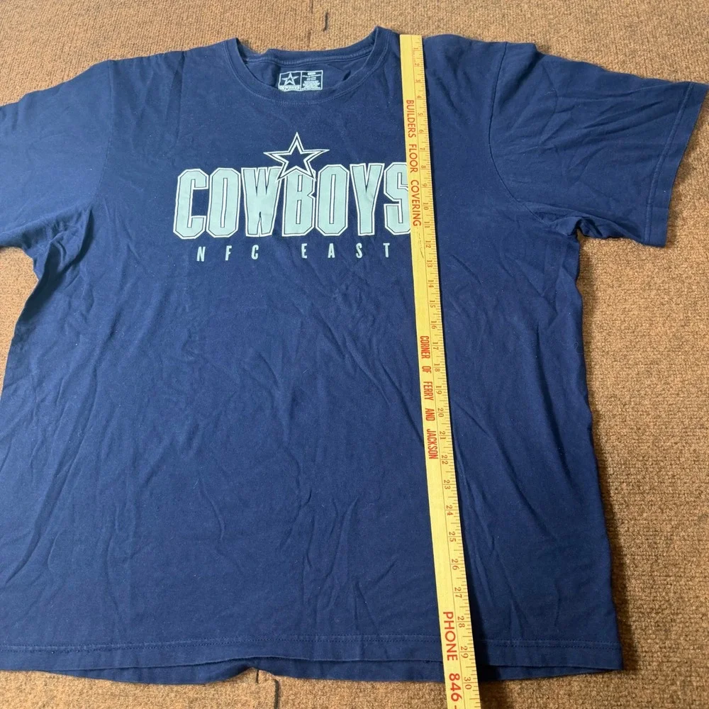 Dallas Cowboys T-Shirt Mens 2XL Navy Blue NFL Team Apparel NFC East Graphic Tee